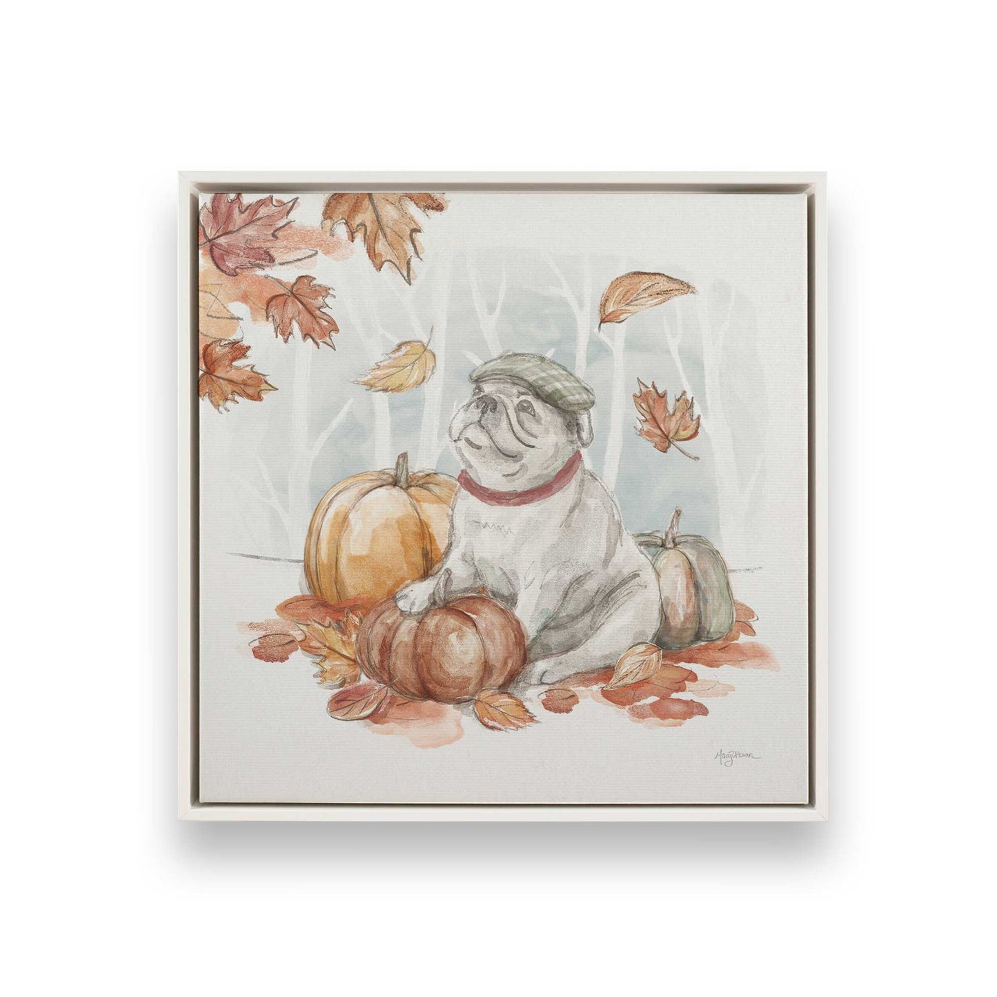 [Color:Opaque White], Picture of art in a White frame