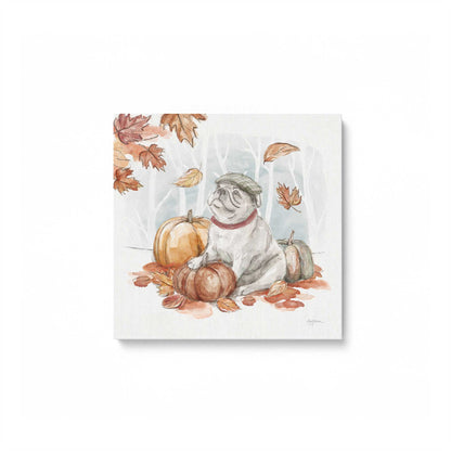 Pumpkin Pug Season I, Set of 3 Canvas Prints