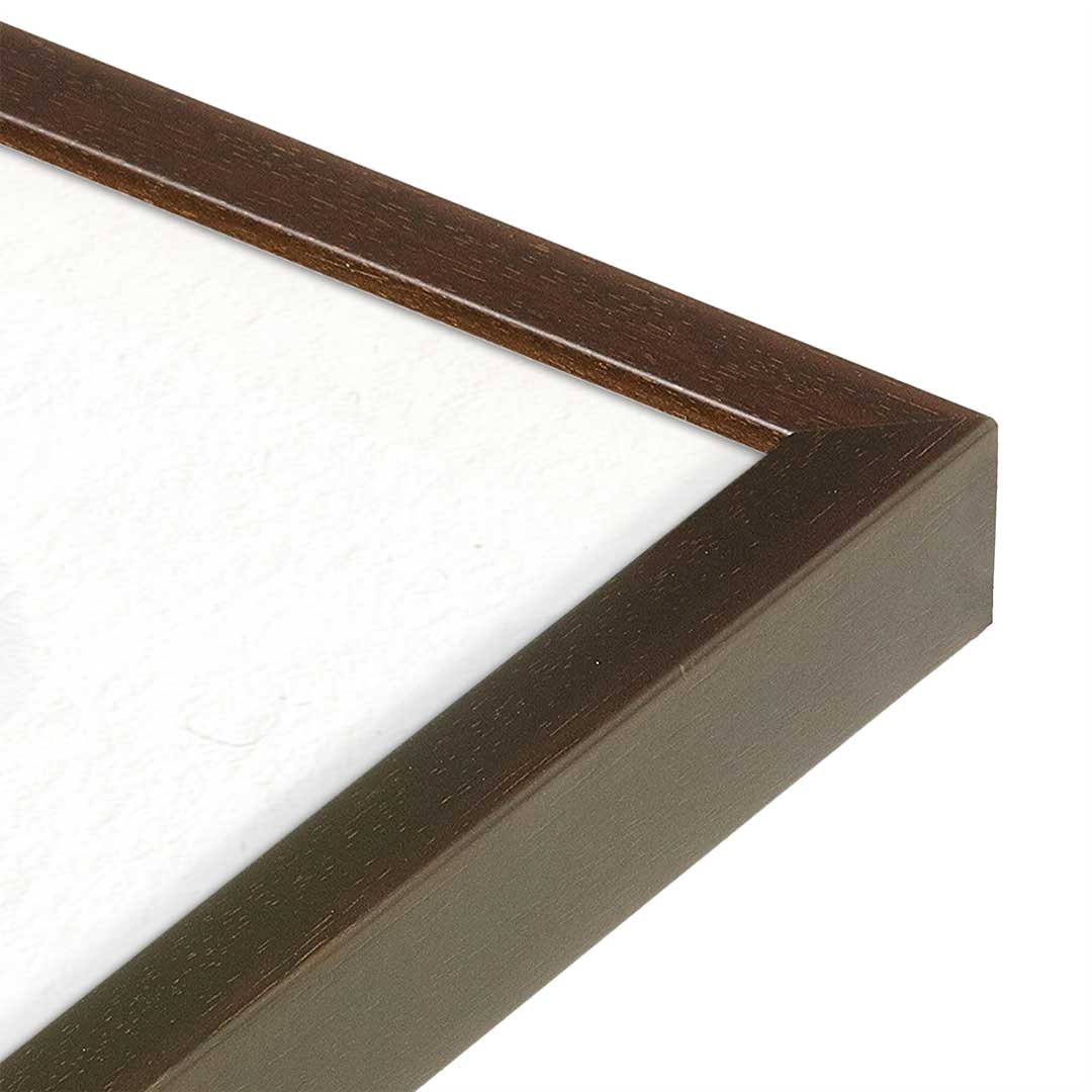 [Color:Espresso], Picture of art in a Espresso frame at an angle