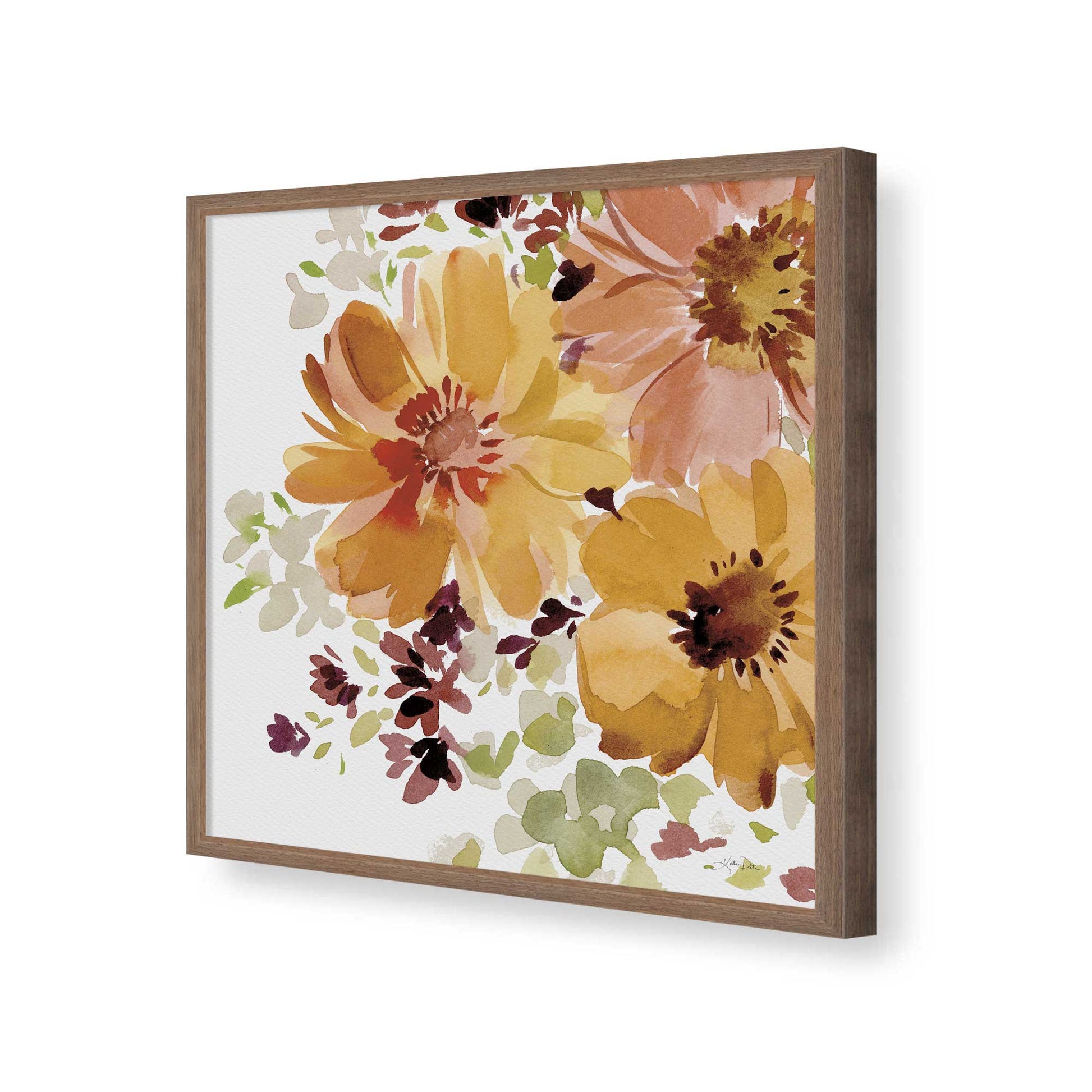 [Color:Walnut], Picture of art in a Walnut frame of the corner