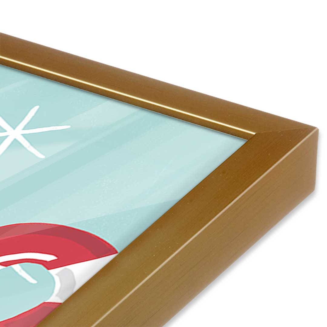 [Color:Polished Gold], Picture of art in a Polished Gold frame at an angle
