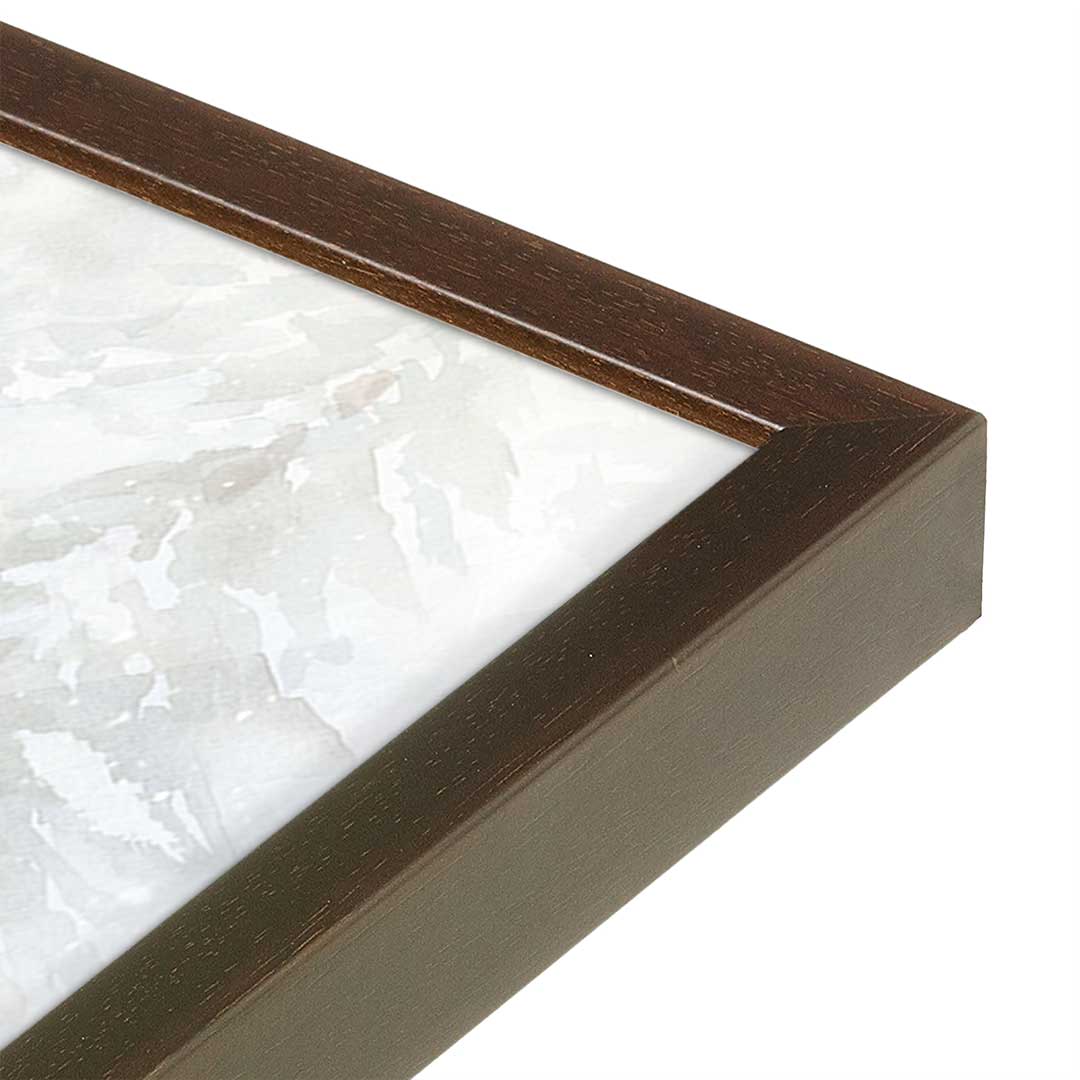 [Color:Espresso], Picture of art in a Espresso frame at an angle