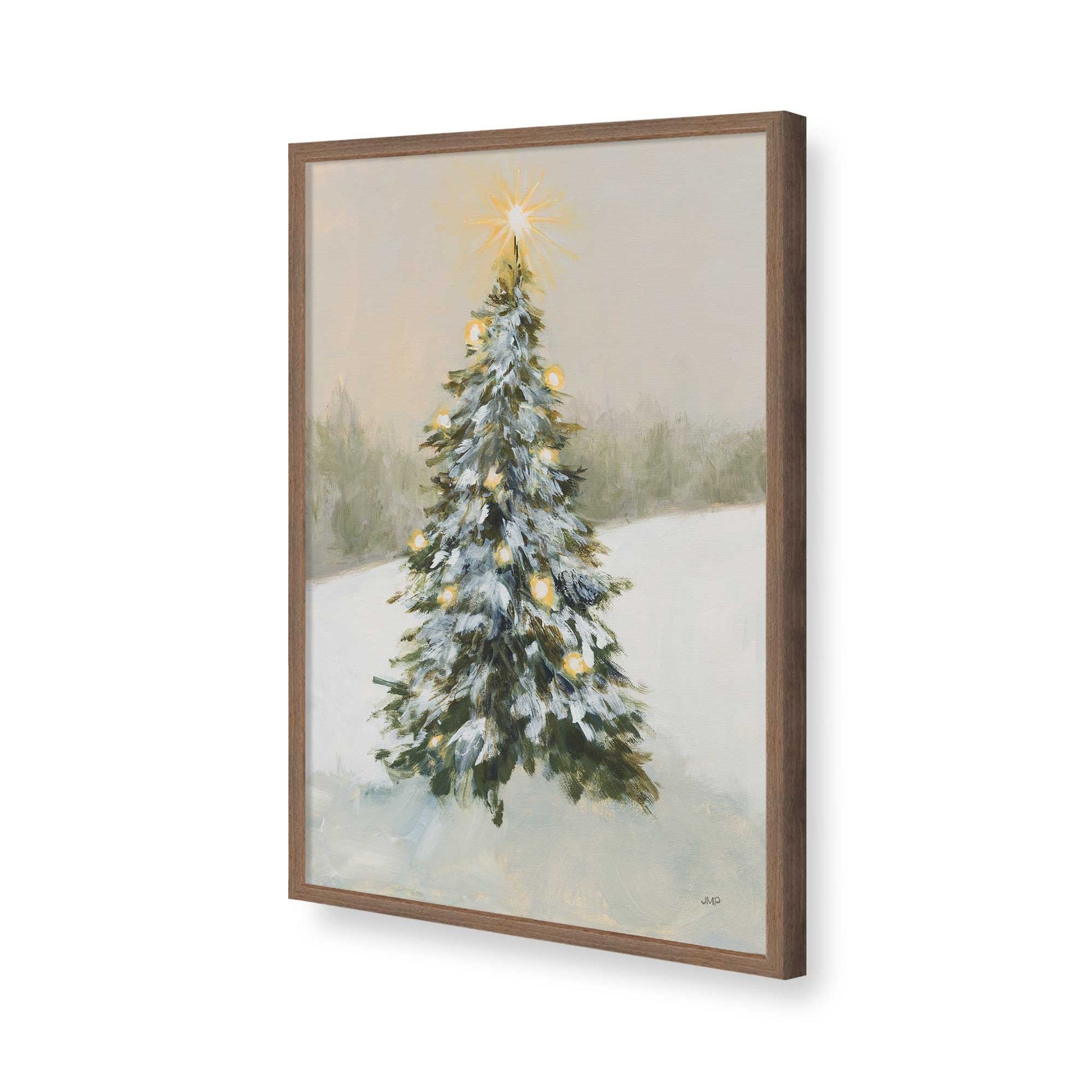 [Color:Walnut], Picture of art in a Walnut frame of the corner