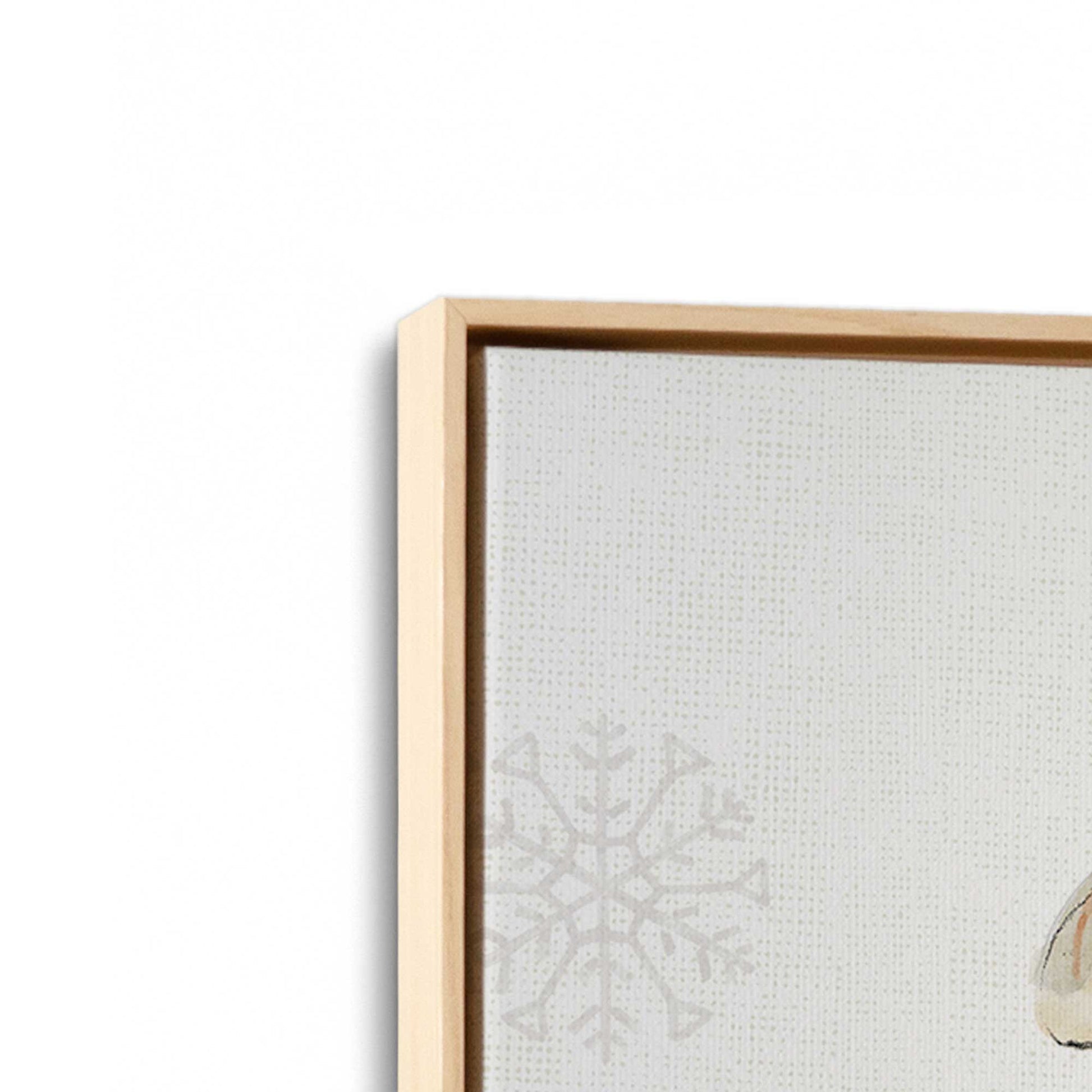 [Color:American Maple], Picture of art in a American Maple frame at an angle