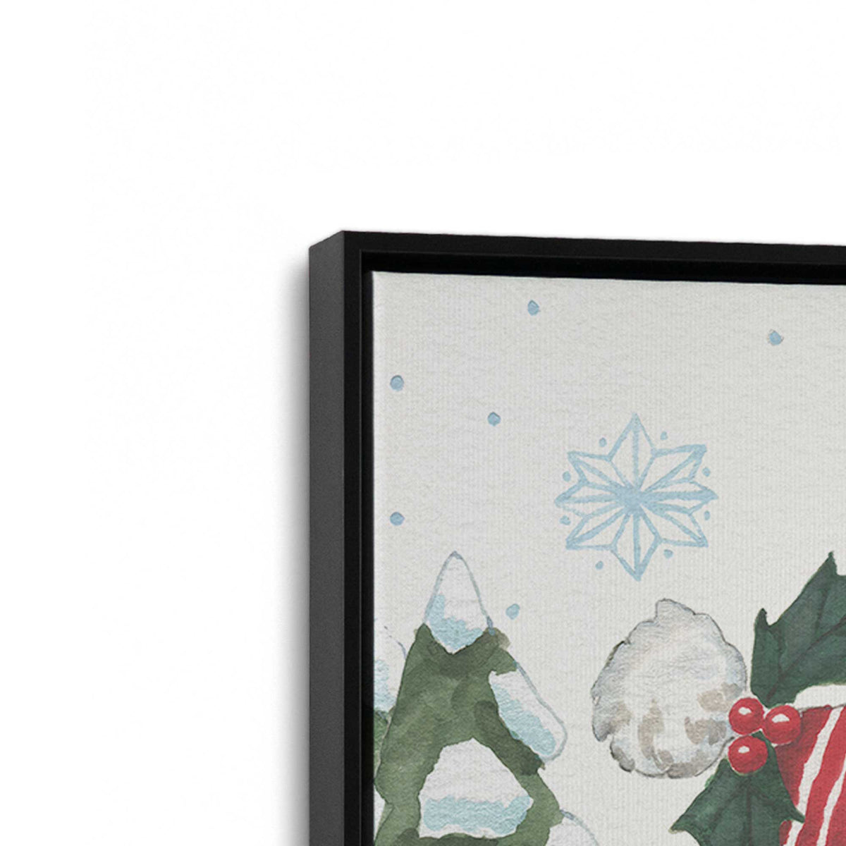 [Color:Satin Black], Picture of art in a Satin Black frame at an angle