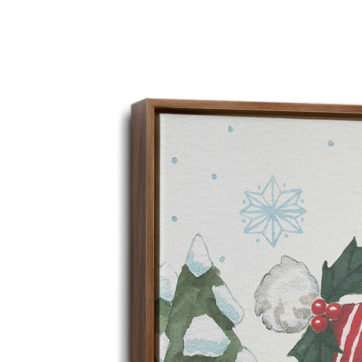 [Color:Walnut], Picture of art in a Walnut frame at an angle