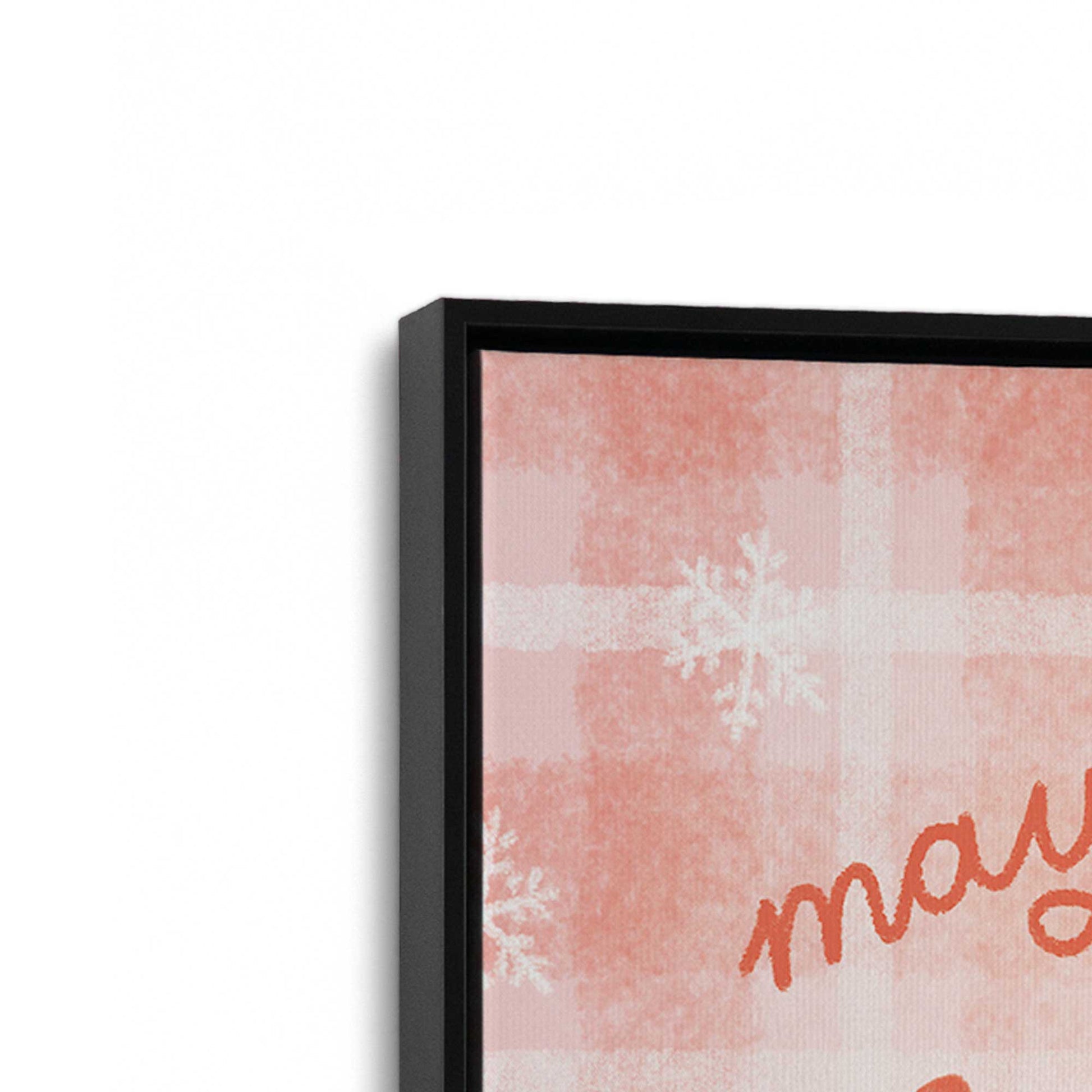[Color:Satin Black], Picture of art in a Satin Black frame at an angle