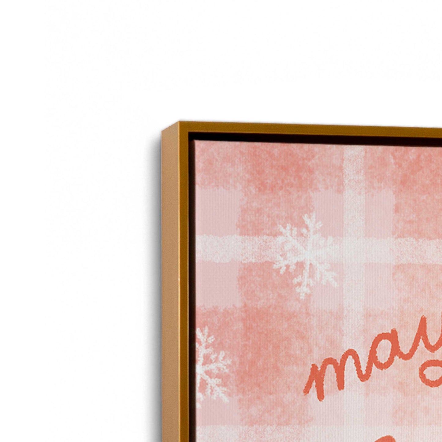[Color:Polished Gold], Picture of art in a Polished Gold frame at an angle