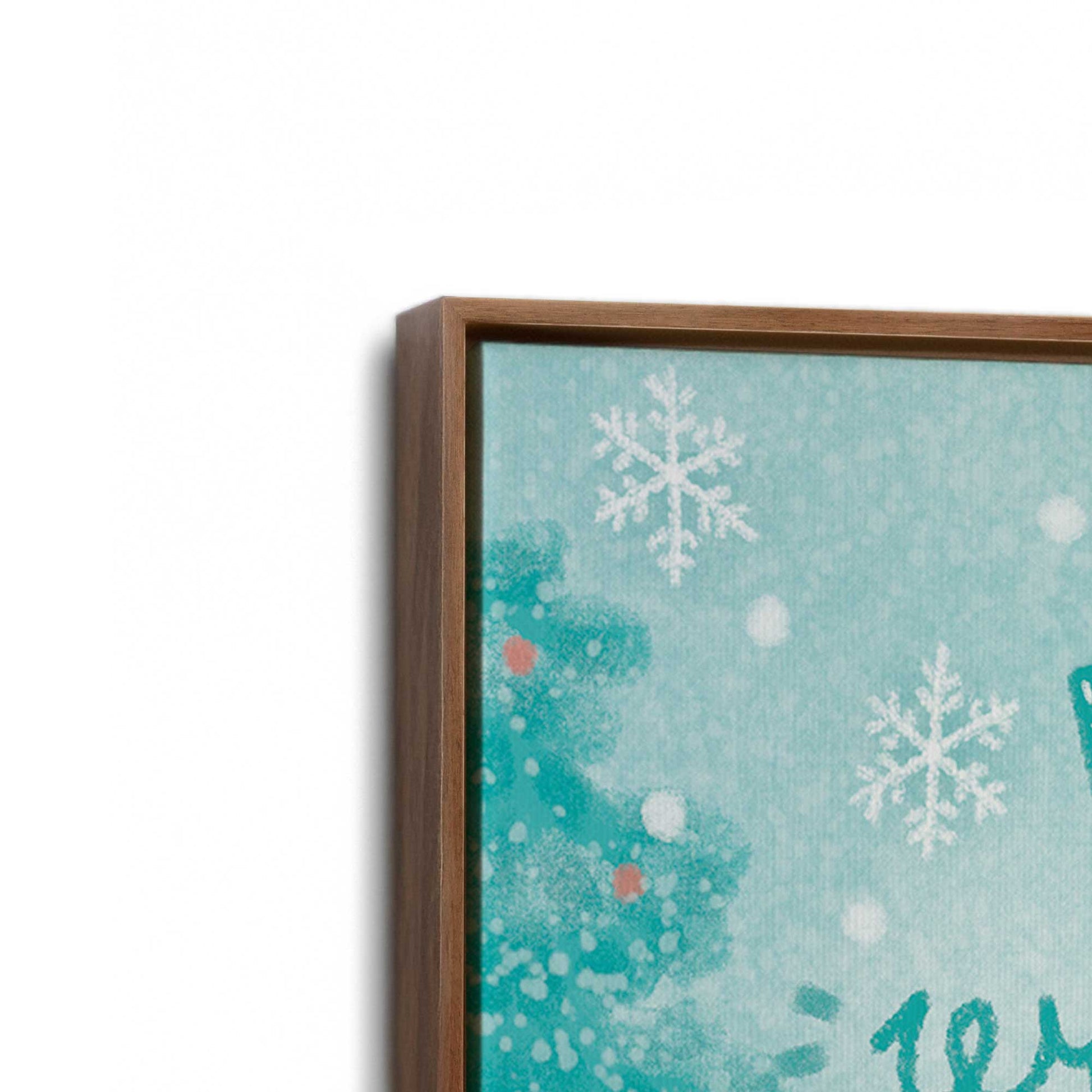 [Color:Walnut], Picture of art in a Walnut frame at an angle