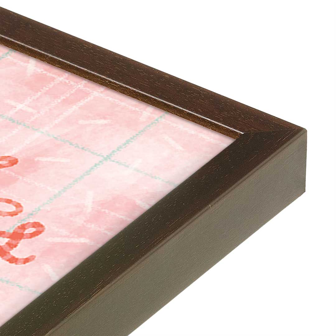 [Color:Espresso], Picture of art in a Espresso frame at an angle