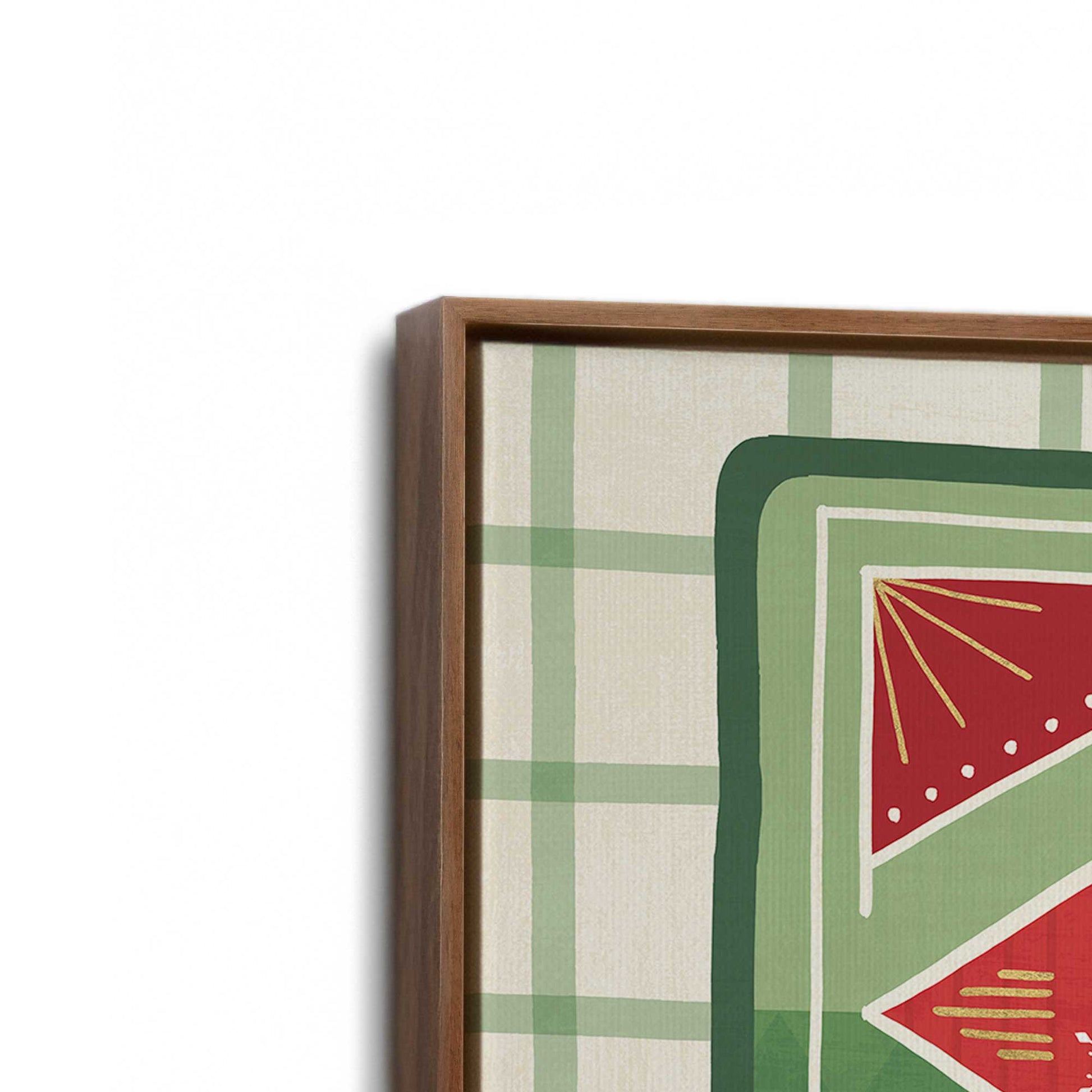 [Color:Walnut], Picture of art in a Walnut frame at an angle