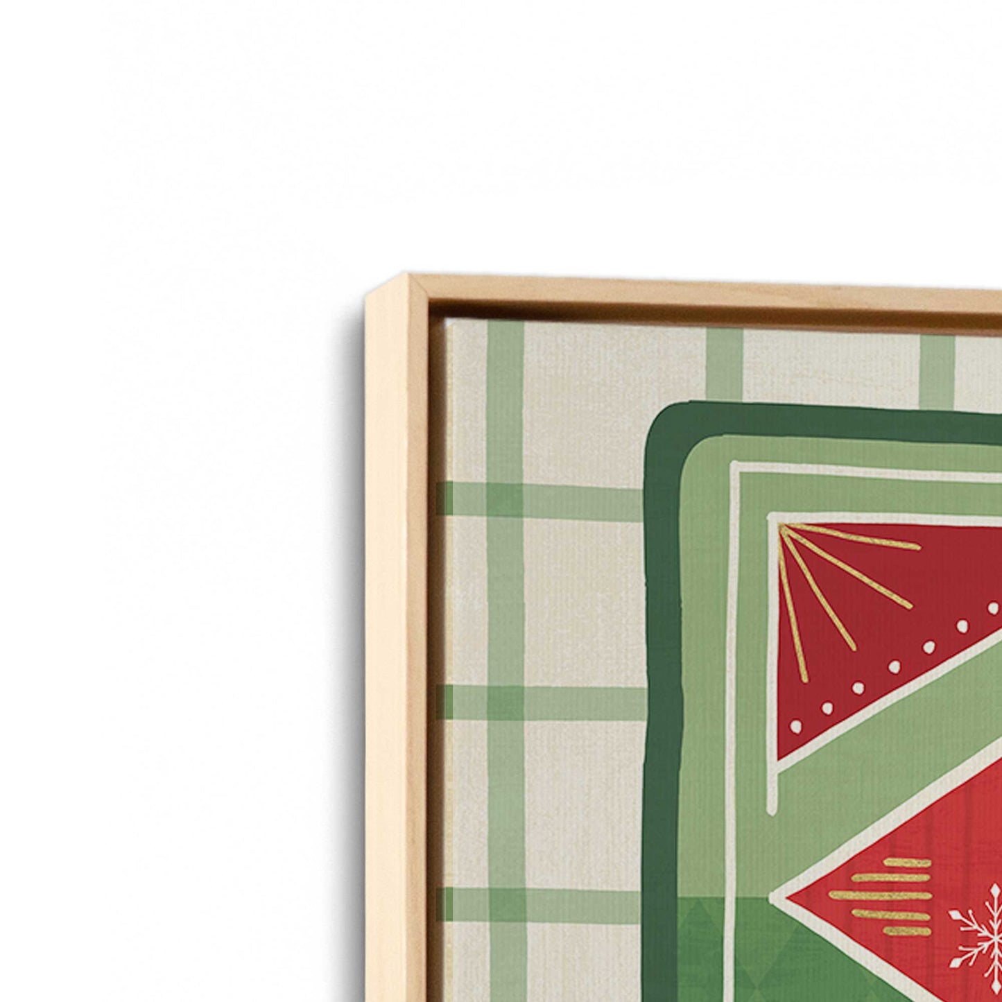 [Color:American Maple], Picture of art in a American Maple frame at an angle