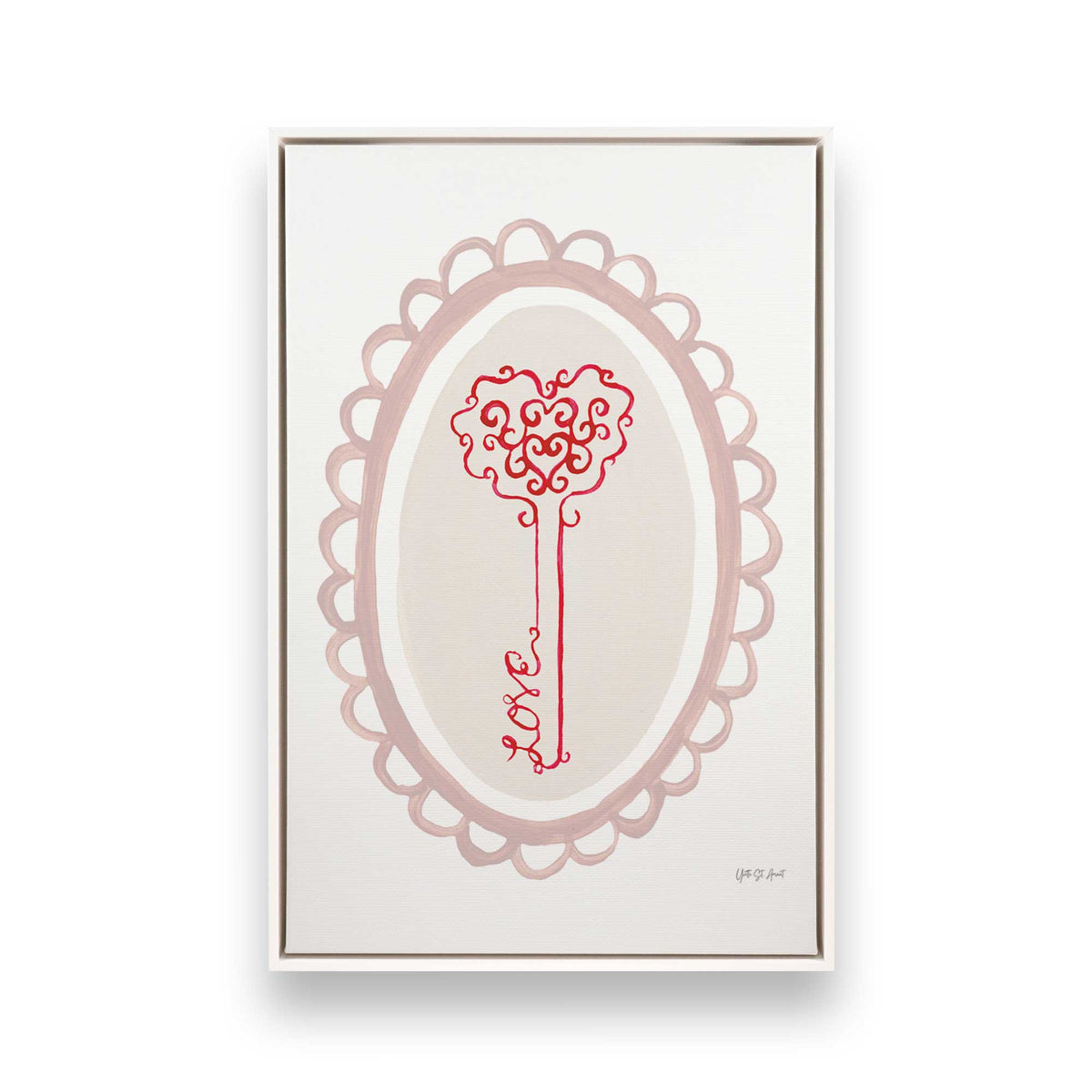 [Color:Opaque White], Picture of art in a White frame