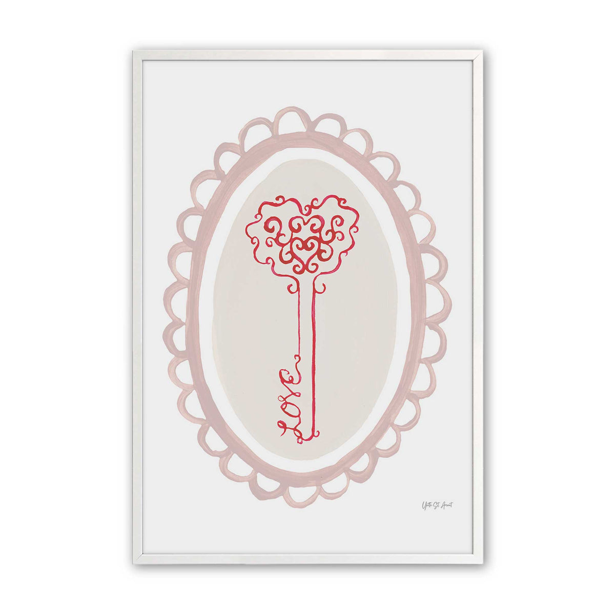 [Color:Opaque White], Picture of art in a Opaque White frame
