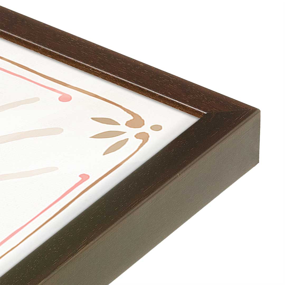[Color:Espresso], Picture of art in a Espresso frame at an angle