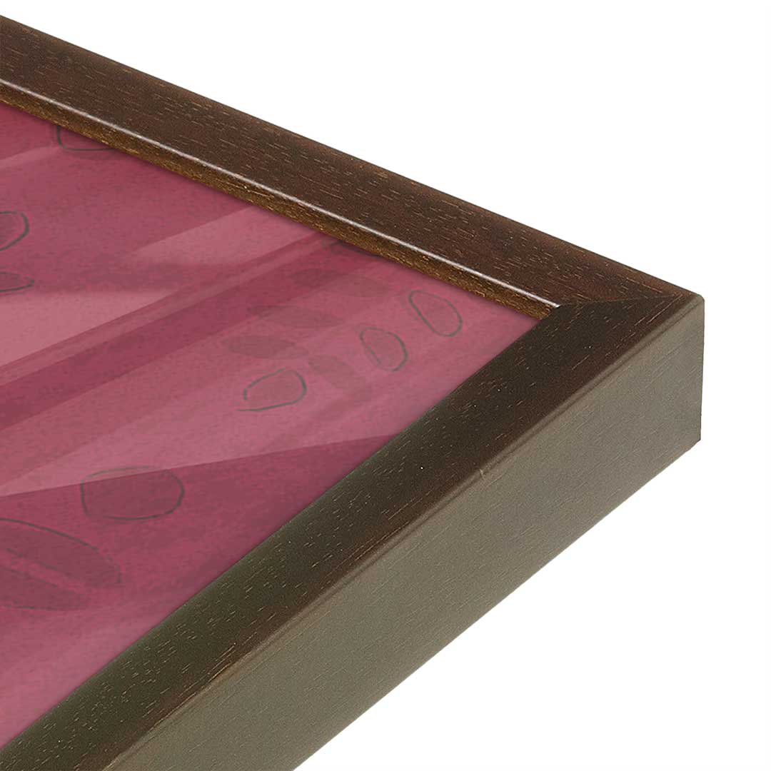 [Color:Espresso], Picture of art in a Espresso frame at an angle
