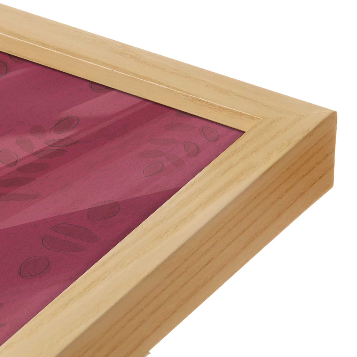 [Color:Espresso], Picture of art in a Espresso frame at an angle