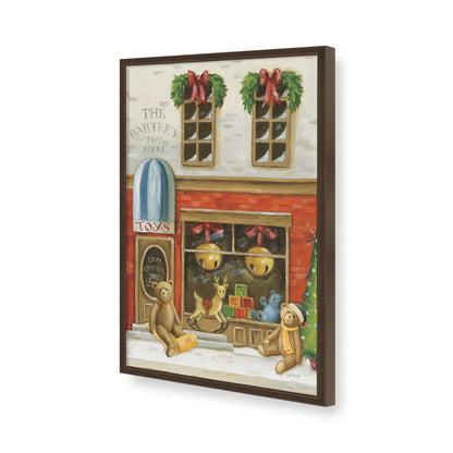 [Color:Brown], Picture of art in a Brown frame of the corner