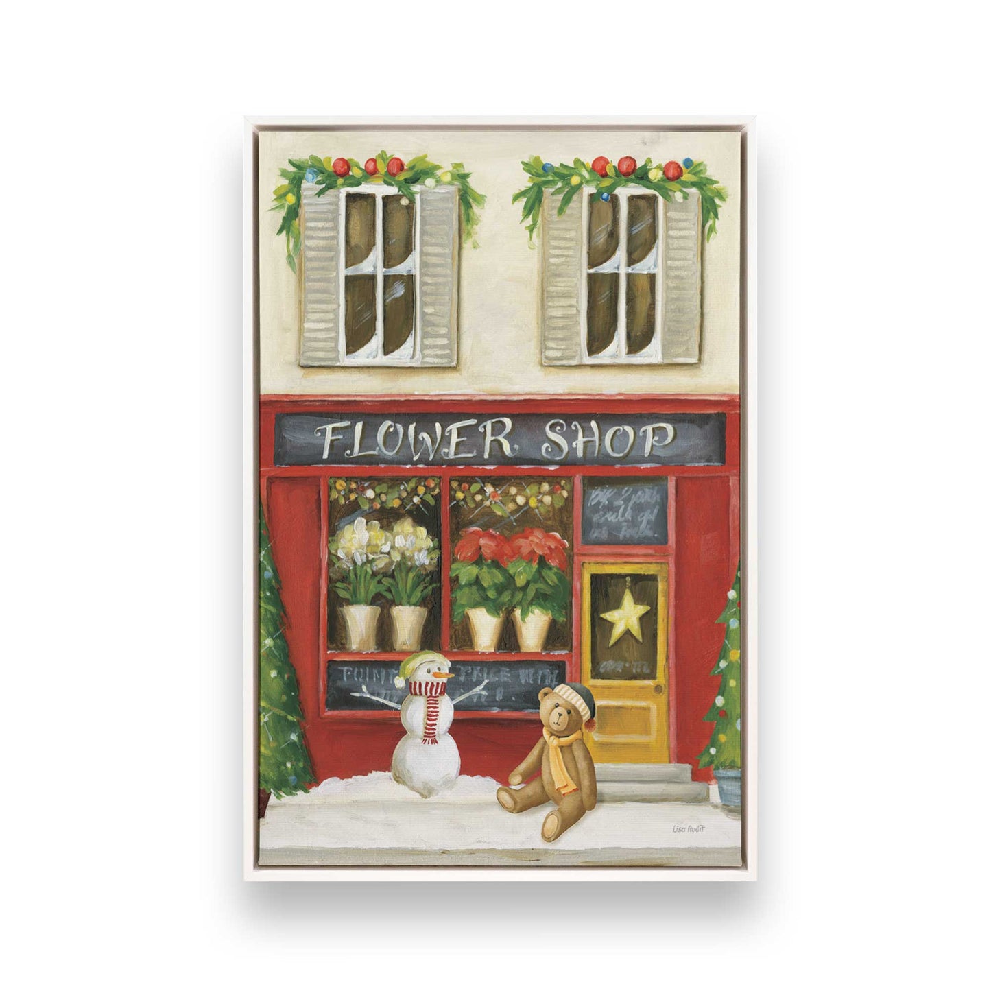 Sweet Street Holiday, Set of 4 Canvas Prints