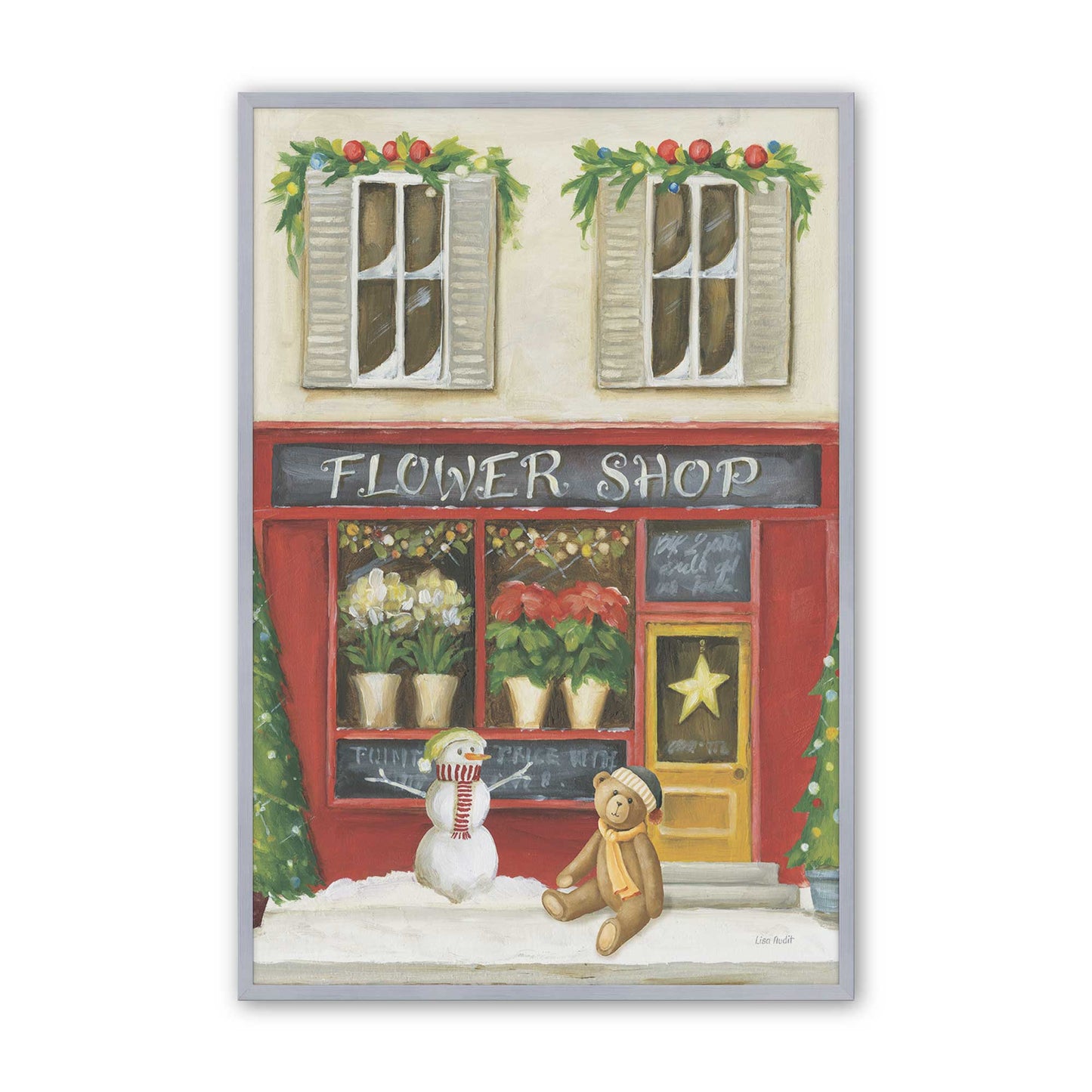 Sweet Street Holiday, Set of 4, Paper Art Prints