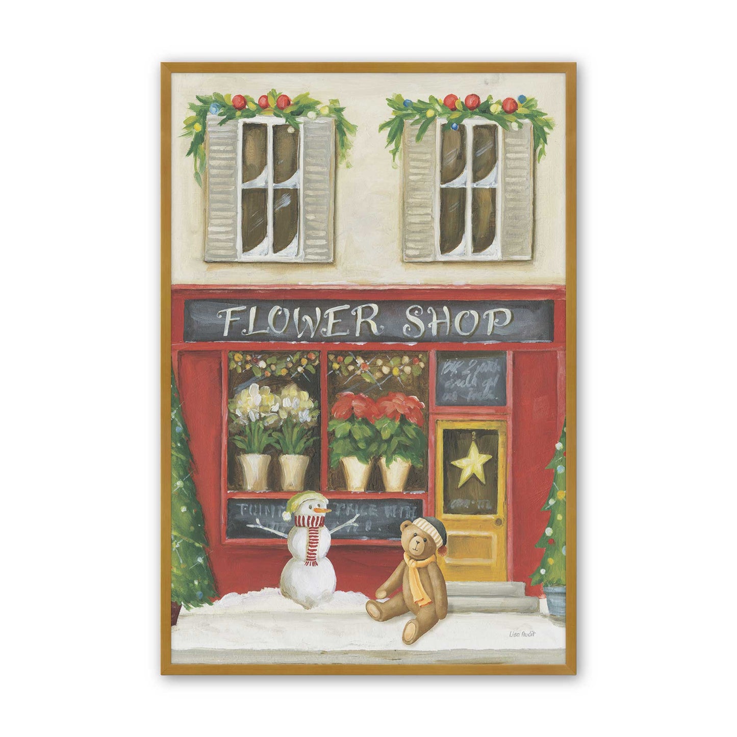 Sweet Street Holiday, Set of 4, Paper Art Prints