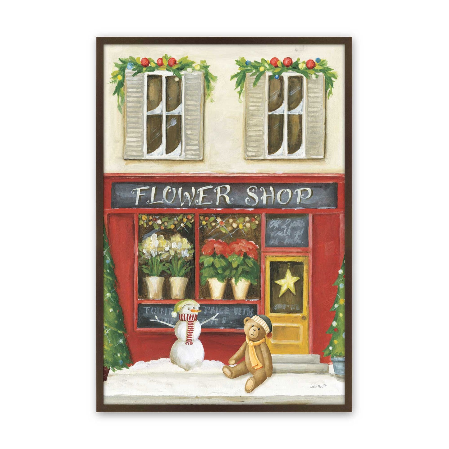 Sweet Street Holiday, Set of 4, Paper Art Prints