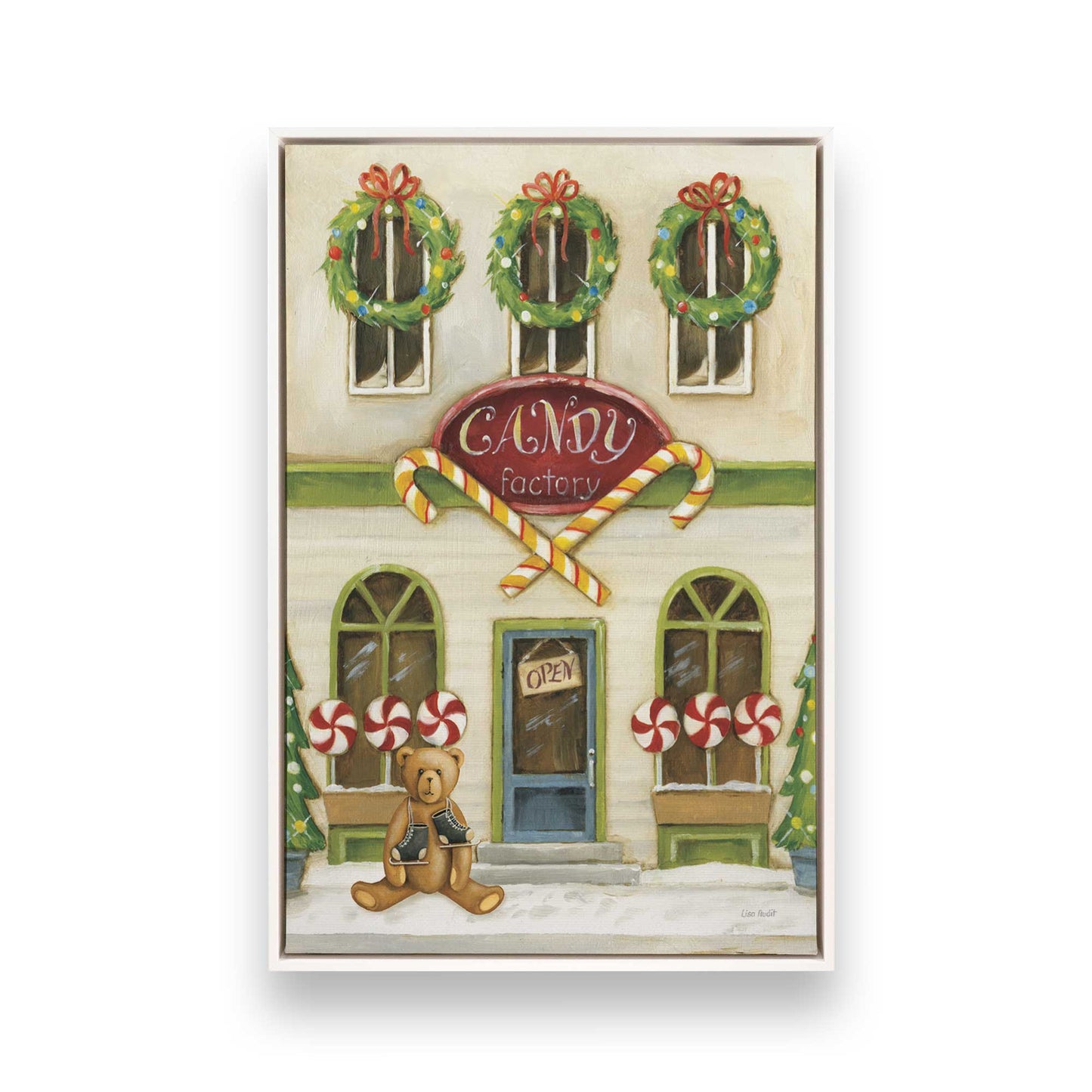 Sweet Street Holiday, Set of 4 Canvas Prints
