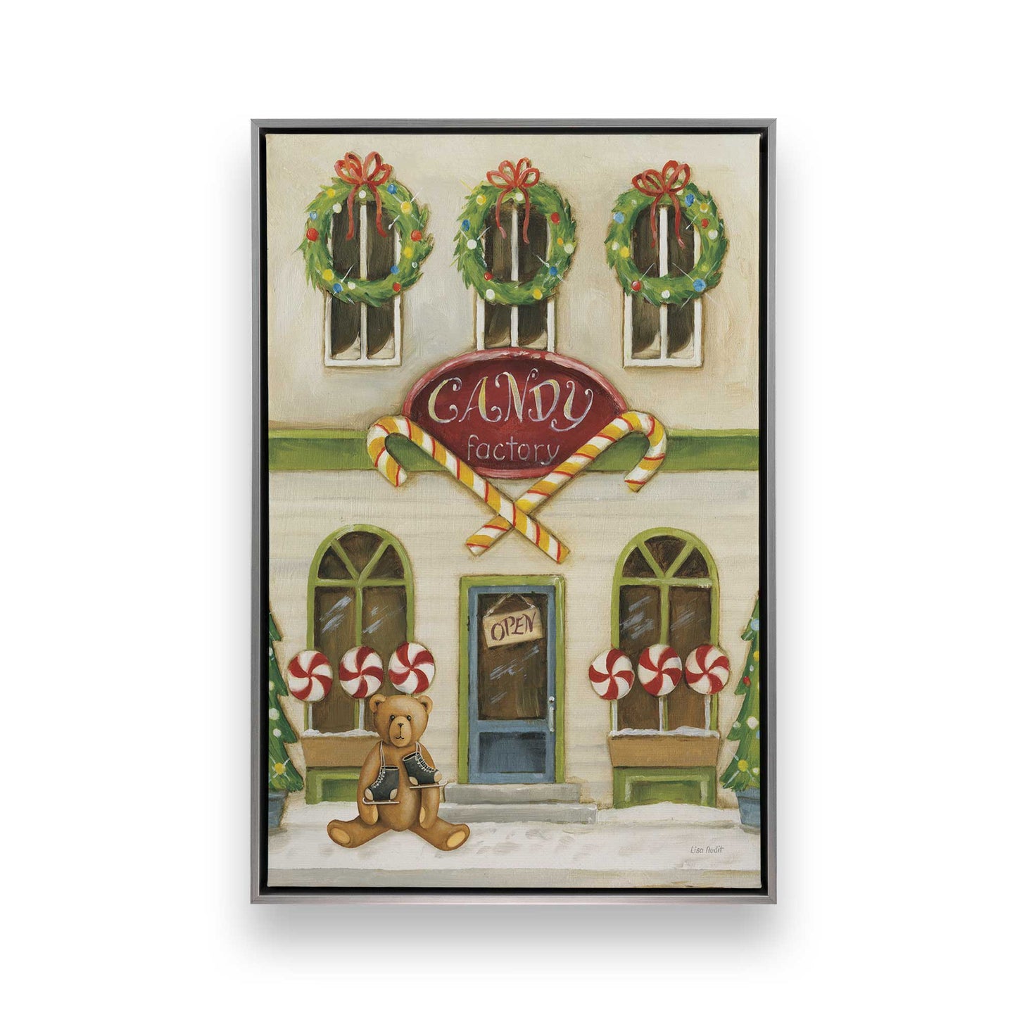 Sweet Street Holiday, Set of 4 Canvas Prints