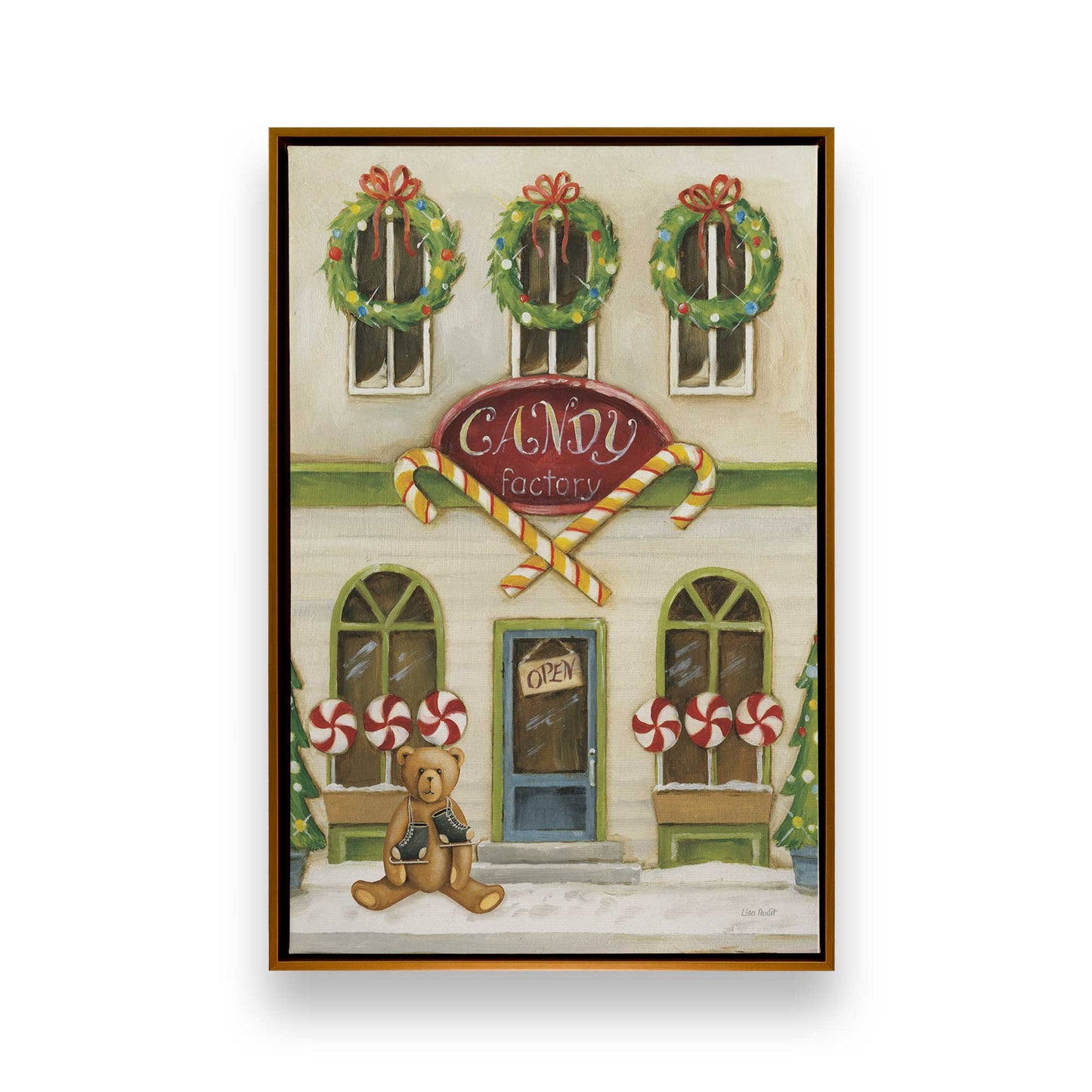 Sweet Street Holiday, Set of 4 Canvas Prints