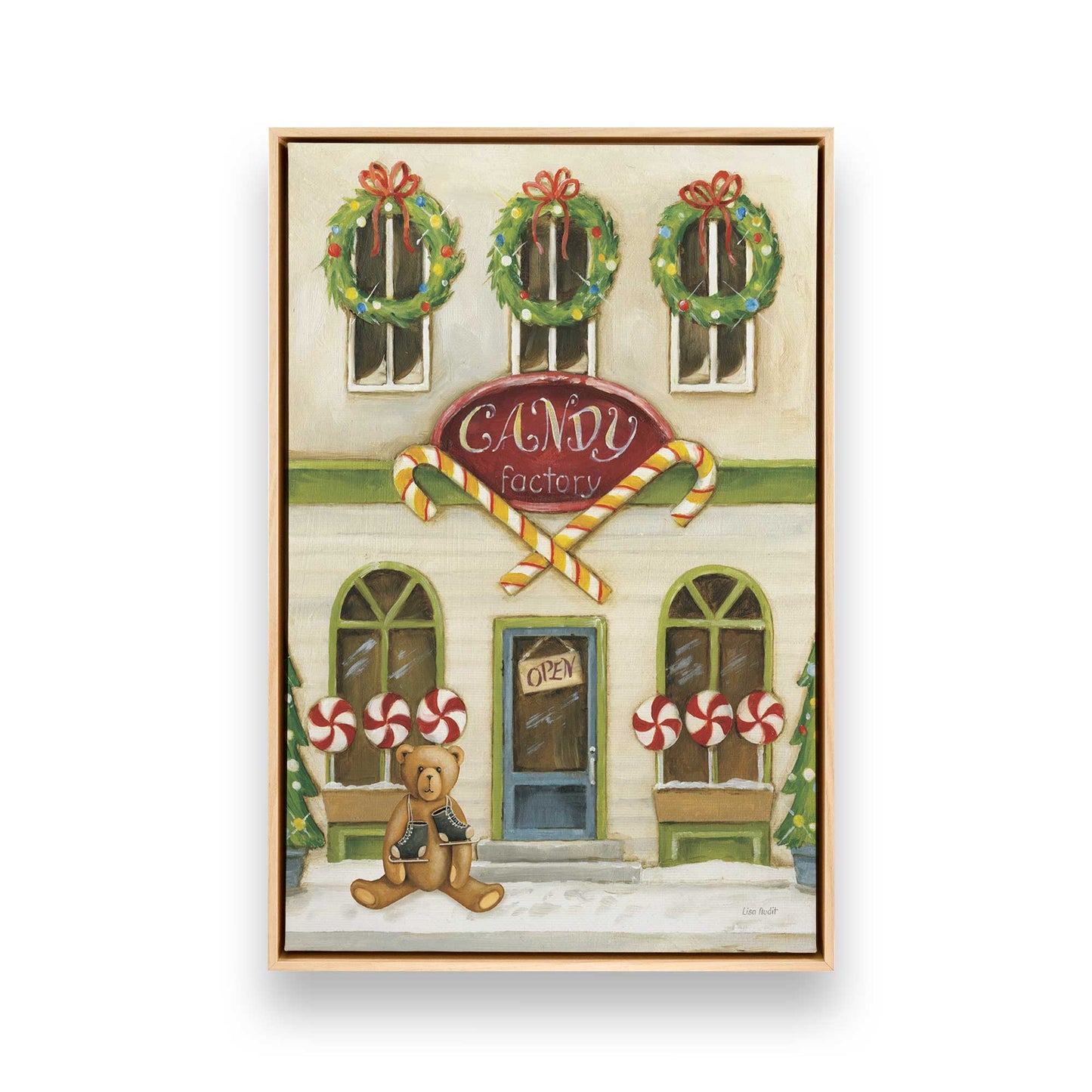 Sweet Street Holiday, Set of 4 Canvas Prints