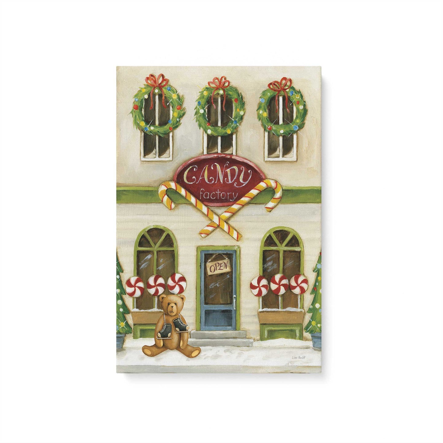 Sweet Street Holiday, Set of 4 Canvas Prints