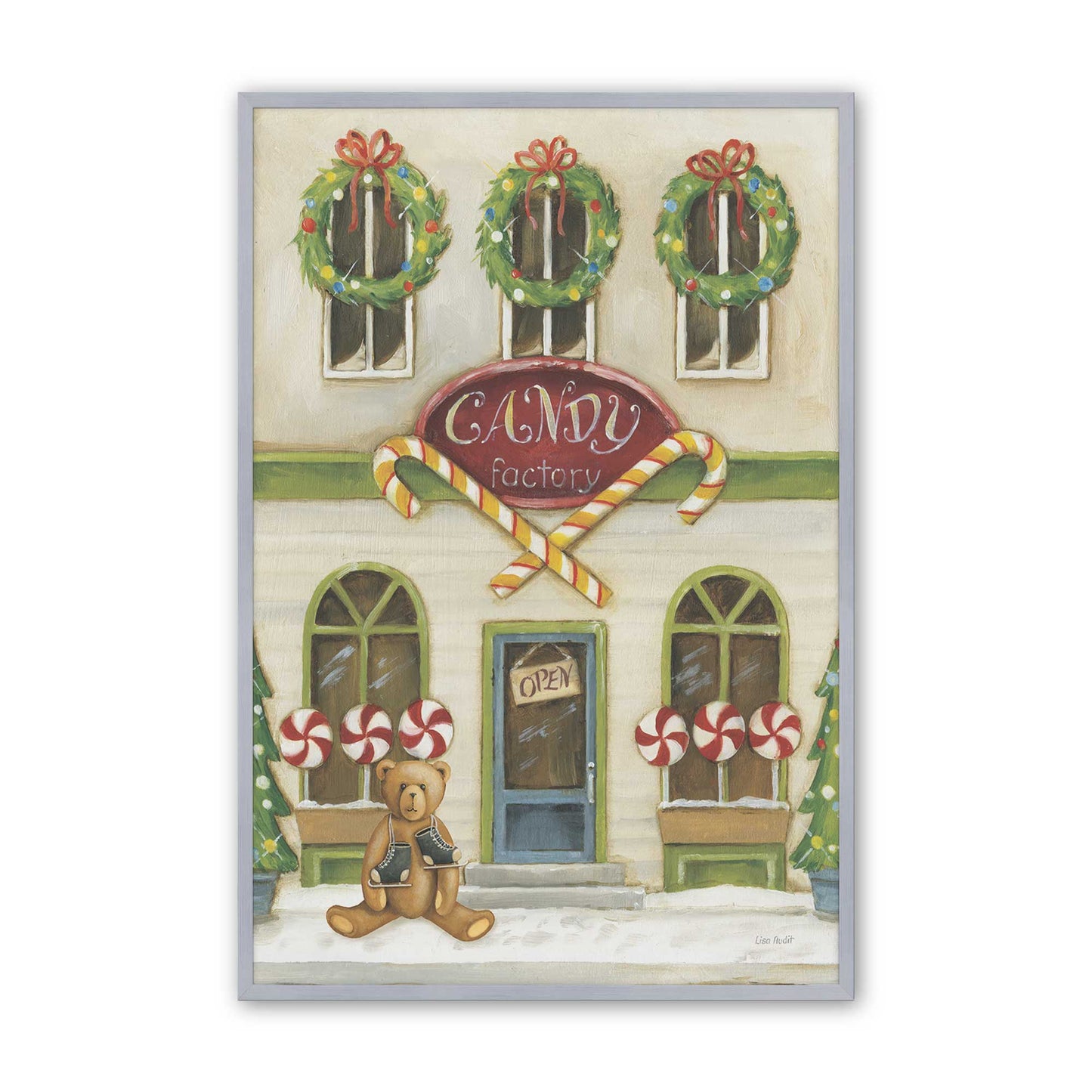 Sweet Street Holiday, Set of 4, Paper Art Prints