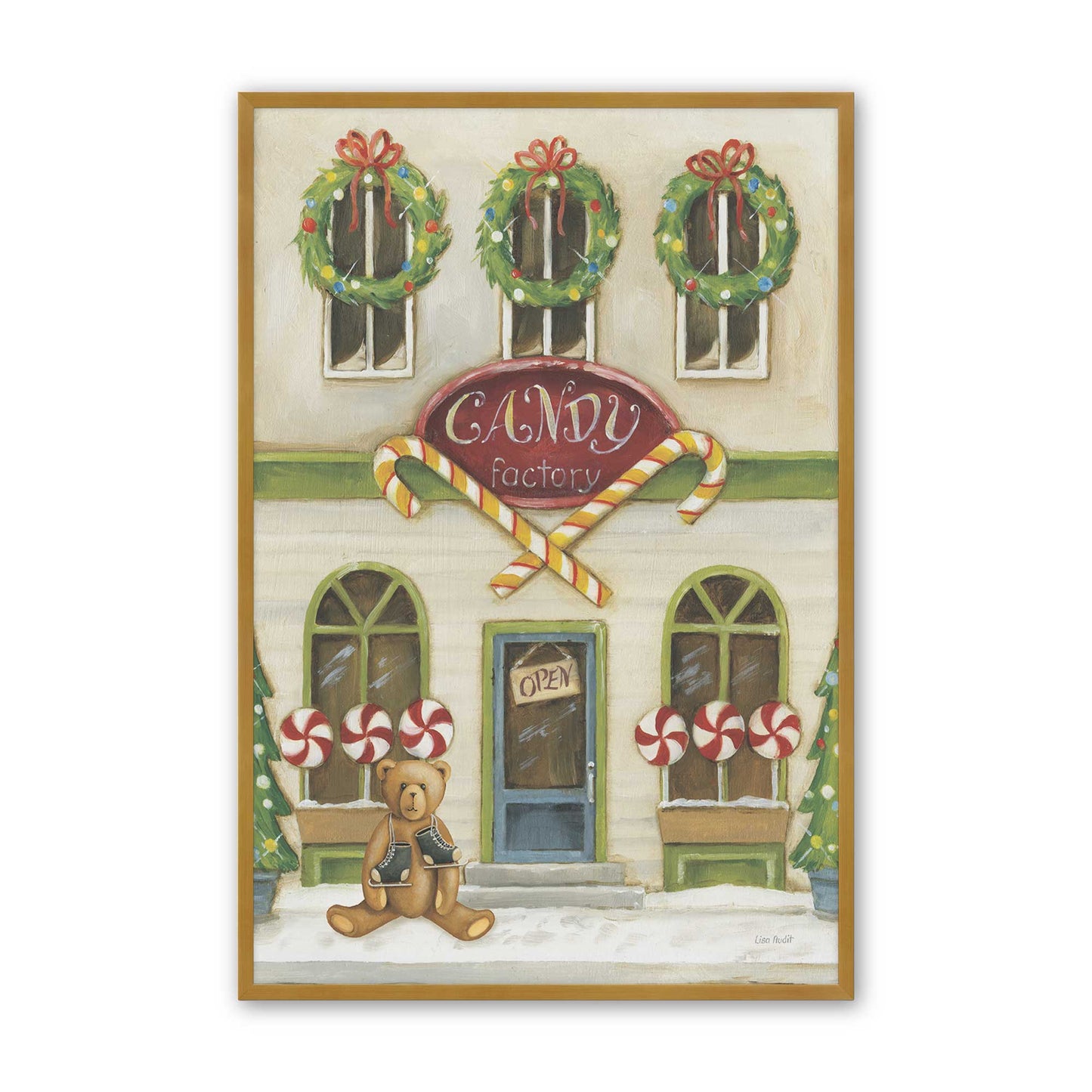 Sweet Street Holiday, Set of 4, Paper Art Prints