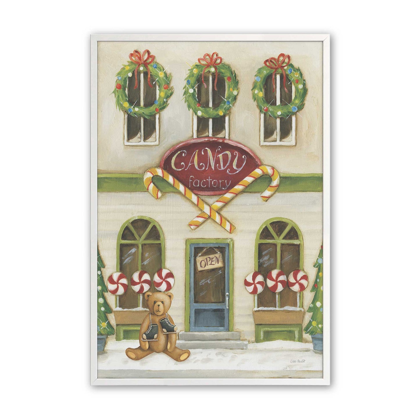 Sweet Street Holiday, Set of 4, Paper Art Prints