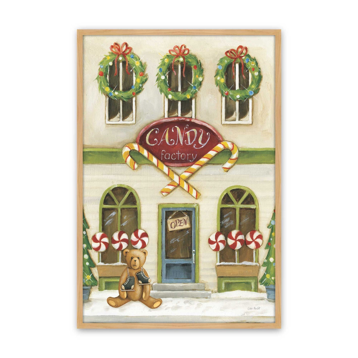 Sweet Street Holiday, Set of 4, Paper Art Prints