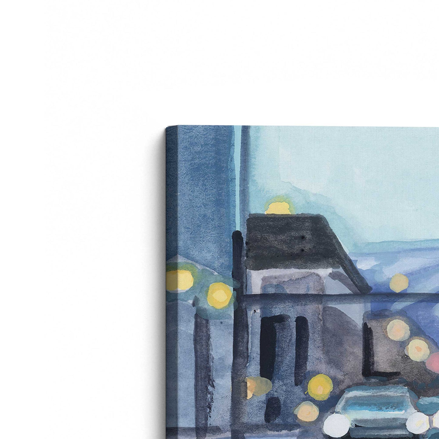 [Color:Stretched Canvas], Picture of the corner of the art