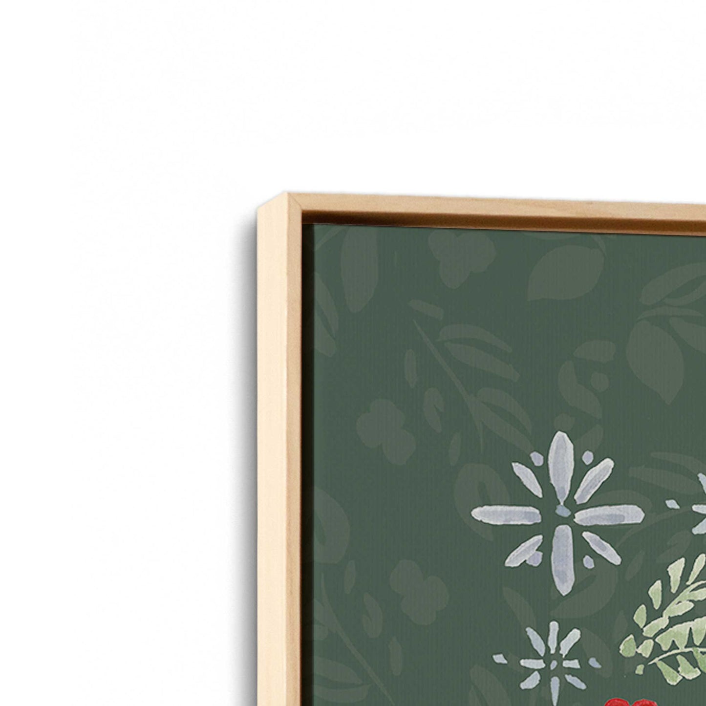 [Color:American Maple], Picture of art in a American Maple frame at an angle