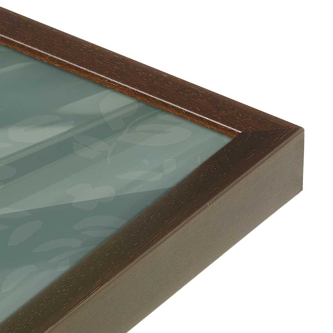 [Color:Espresso], Picture of art in a Espresso frame at an angle