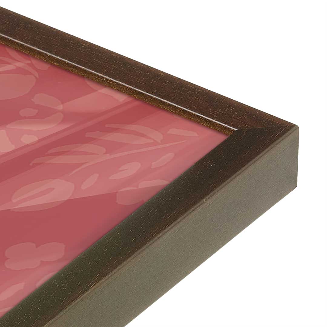 [Color:Espresso], Picture of art in a Espresso frame at an angle