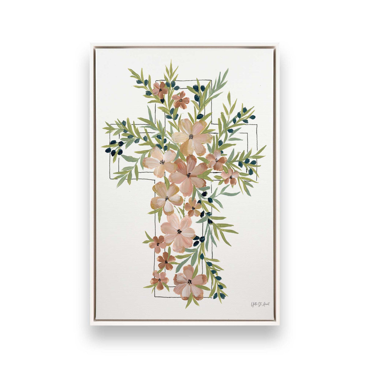 [Color:Opaque White], Picture of art in a White frame