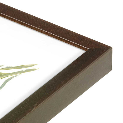 [Color:Brown], Picture of art in a Brown frame at an angle