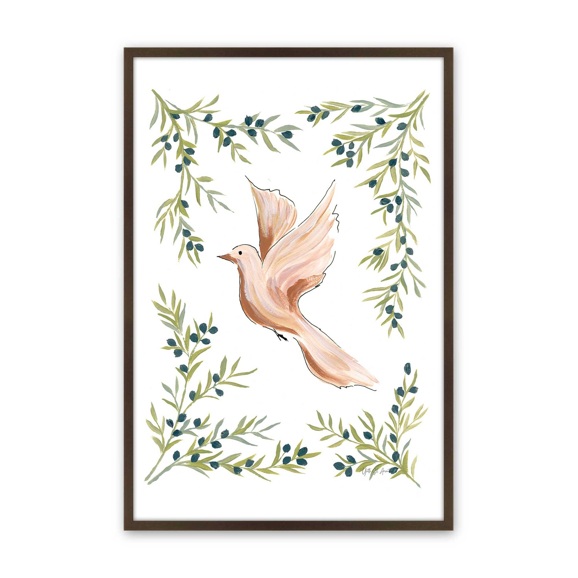 [Color:Belvinder Brown], Picture of art in a Belvinder Brown frame
