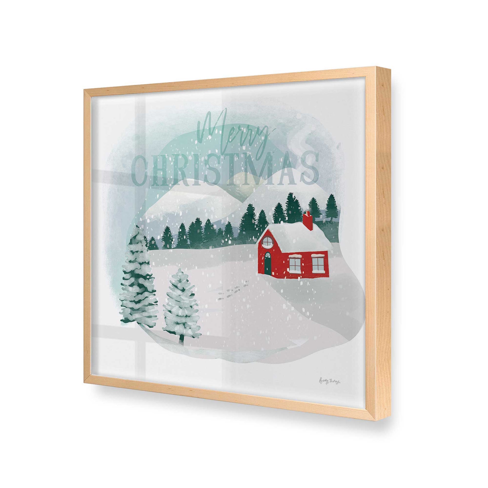 [Color:Raw Maple], Picture of art in a Raw Maple frame at an angle