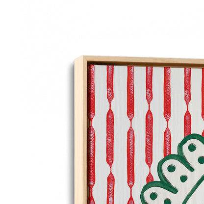 [Color:American Maple], Picture of art in a American Maple frame at an angle
