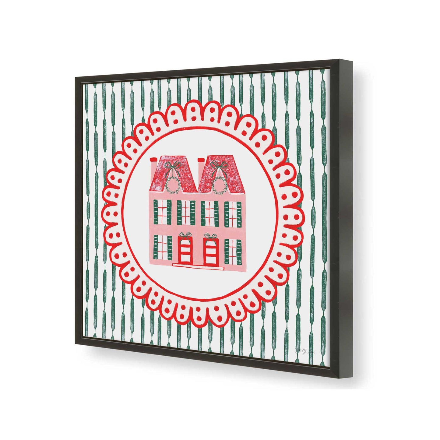 [Color:Satin Black], Picture of art in a Satin Black frame of the corner