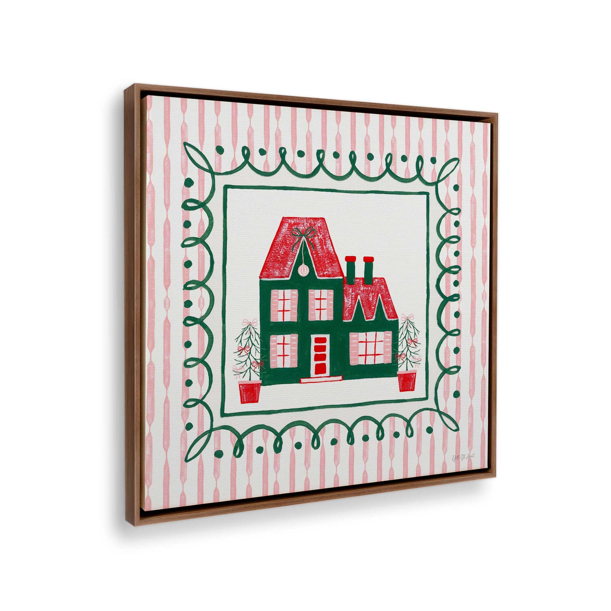 [Color:Walnut], Picture of the corner of the art