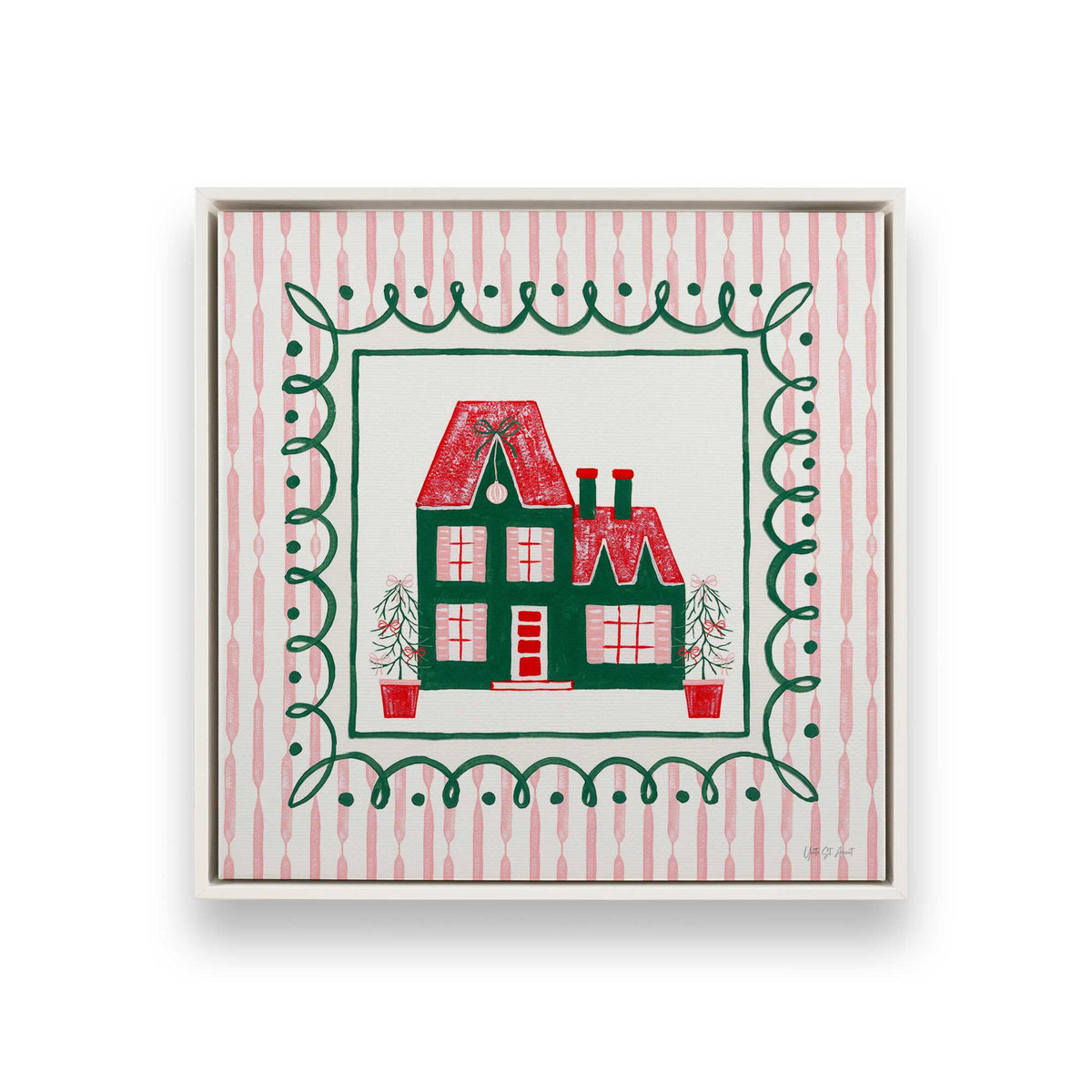 [Color:Opaque White], Picture of art in a White frame