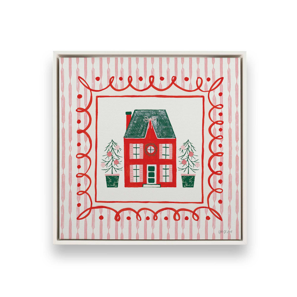 [Color:Opaque White], Picture of art in a White frame