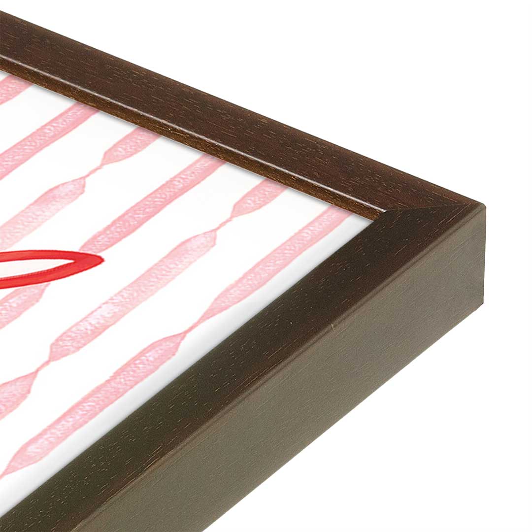 [Color:Espresso], Picture of art in a Espresso frame at an angle