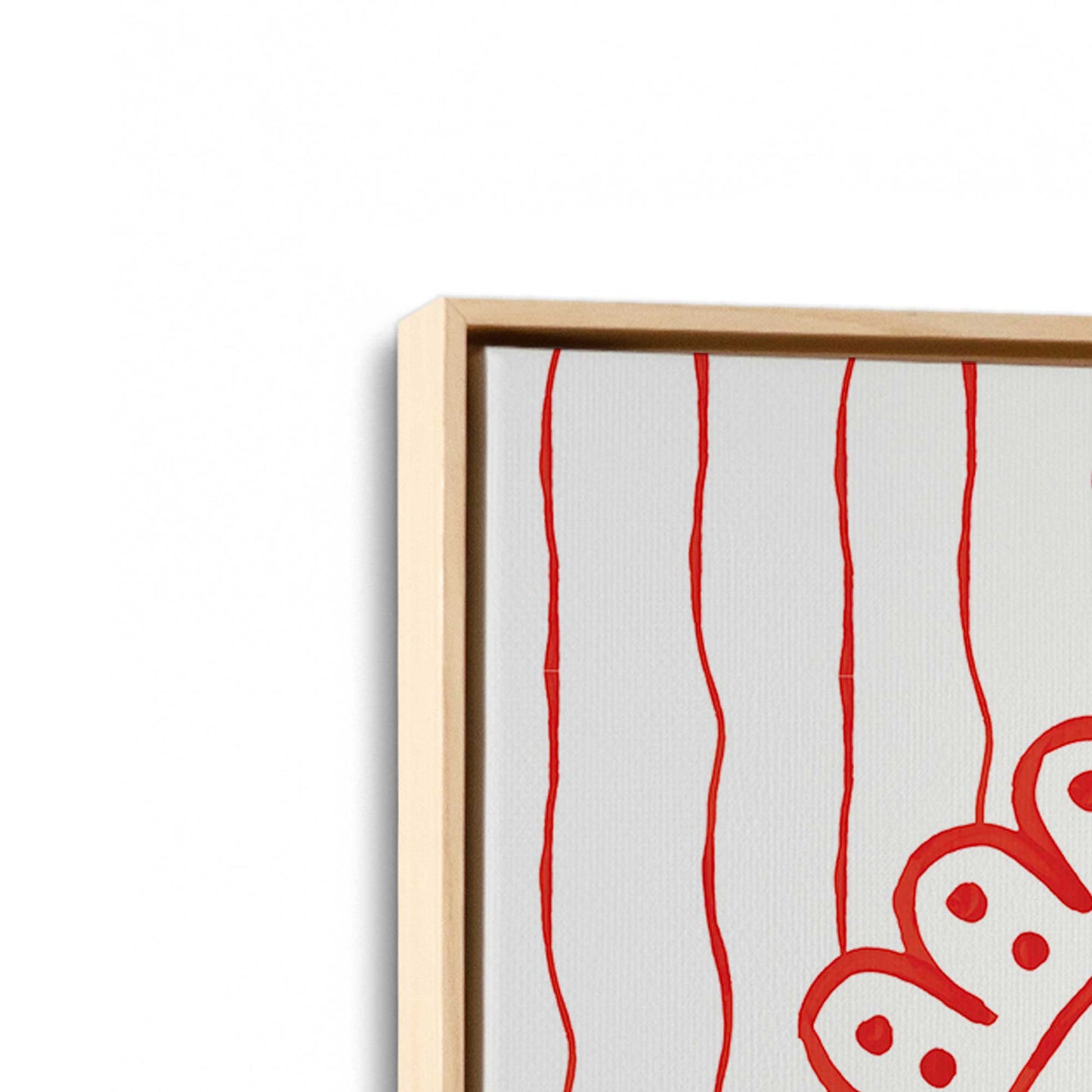 [Color:American Maple], Picture of art in a American Maple frame at an angle